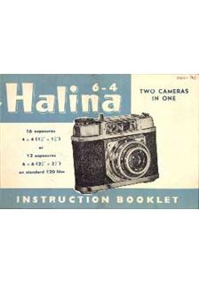 Halina 6-4 manual. Camera Instructions.